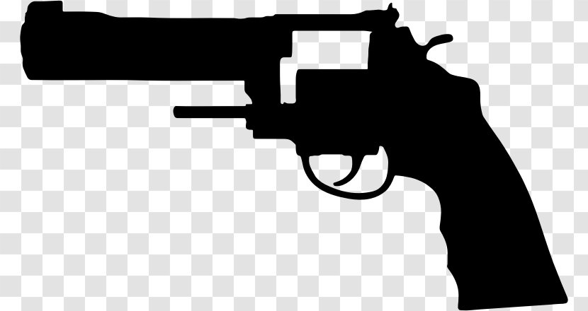 Revolver Firearm Handgun Pistol - Silhouette Transparent PNG