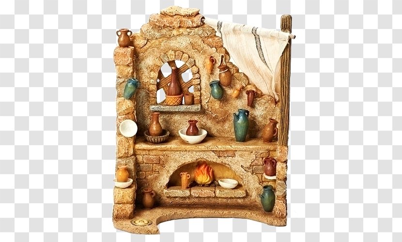 Inch Braganza's Christmas Day Italy Fontanini Nativity Set With Italian Stable - Pottery - Willow Tree Transparent PNG