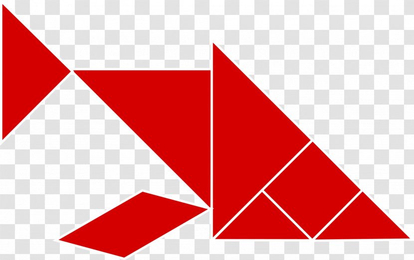 Triangle Point Line Shape - Red Transparent PNG