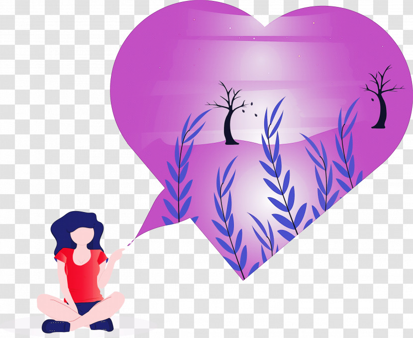 Heart Purple Violet Love Transparent PNG