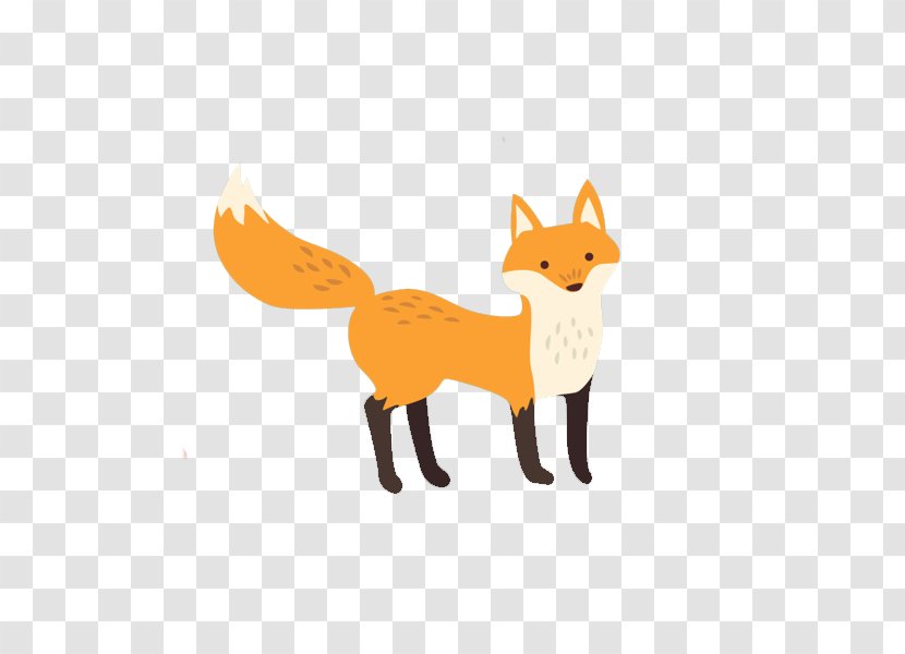 Red Fox Illustration - Tail - Creative Painted Yellow Transparent PNG