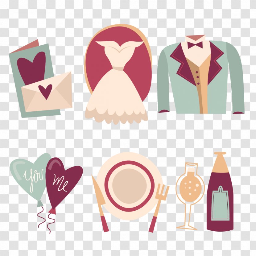 Marriage Wedding - Silhouette - Vector Transparent PNG