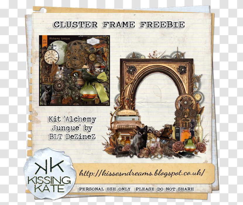 Steampunk Digital Scrapbooking Picture Frames - Kiss Frame Transparent PNG