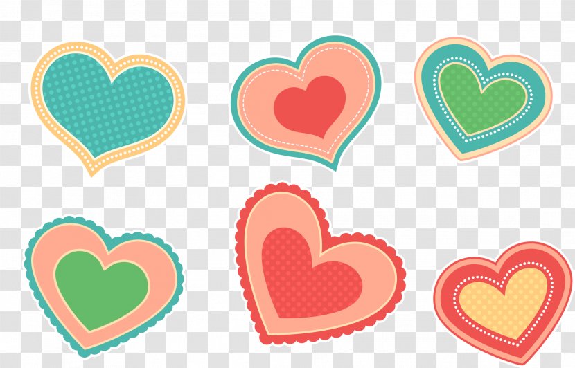 Paper Sticker Love Heart - Color Button Transparent PNG