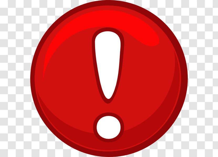 Clip Art - Red - Alert Icon Round Transparent PNG