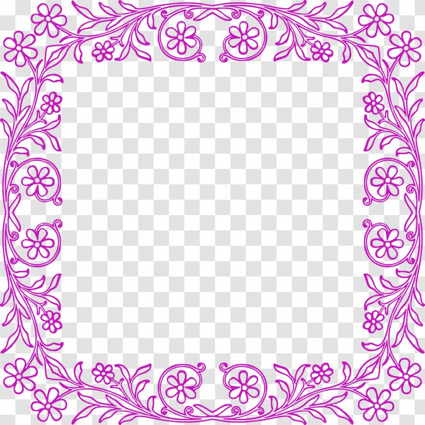 Visual Arts Ornament Drawing Pattern - Point - Floral Frame Transparent PNG