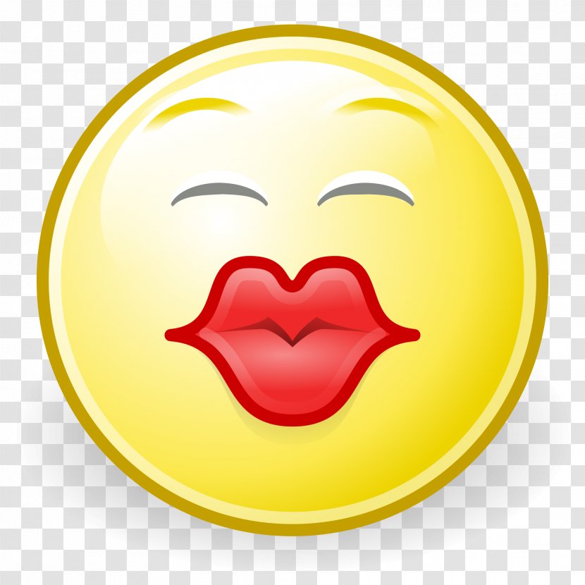 Kiss Smiley Emoticon Face - Emotes Transparent PNG