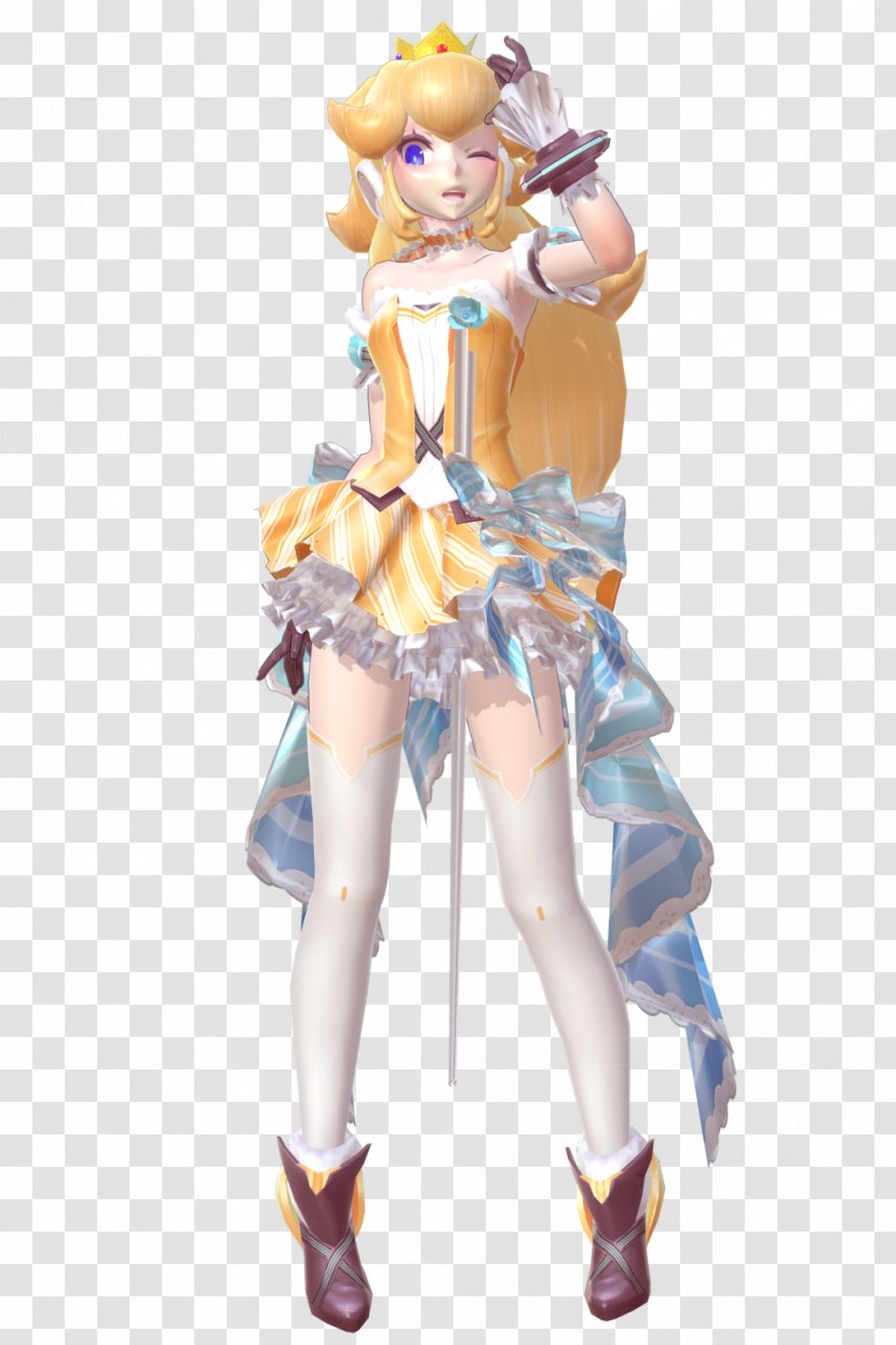 Orange Blossom Character Sari - Watercolor Transparent PNG