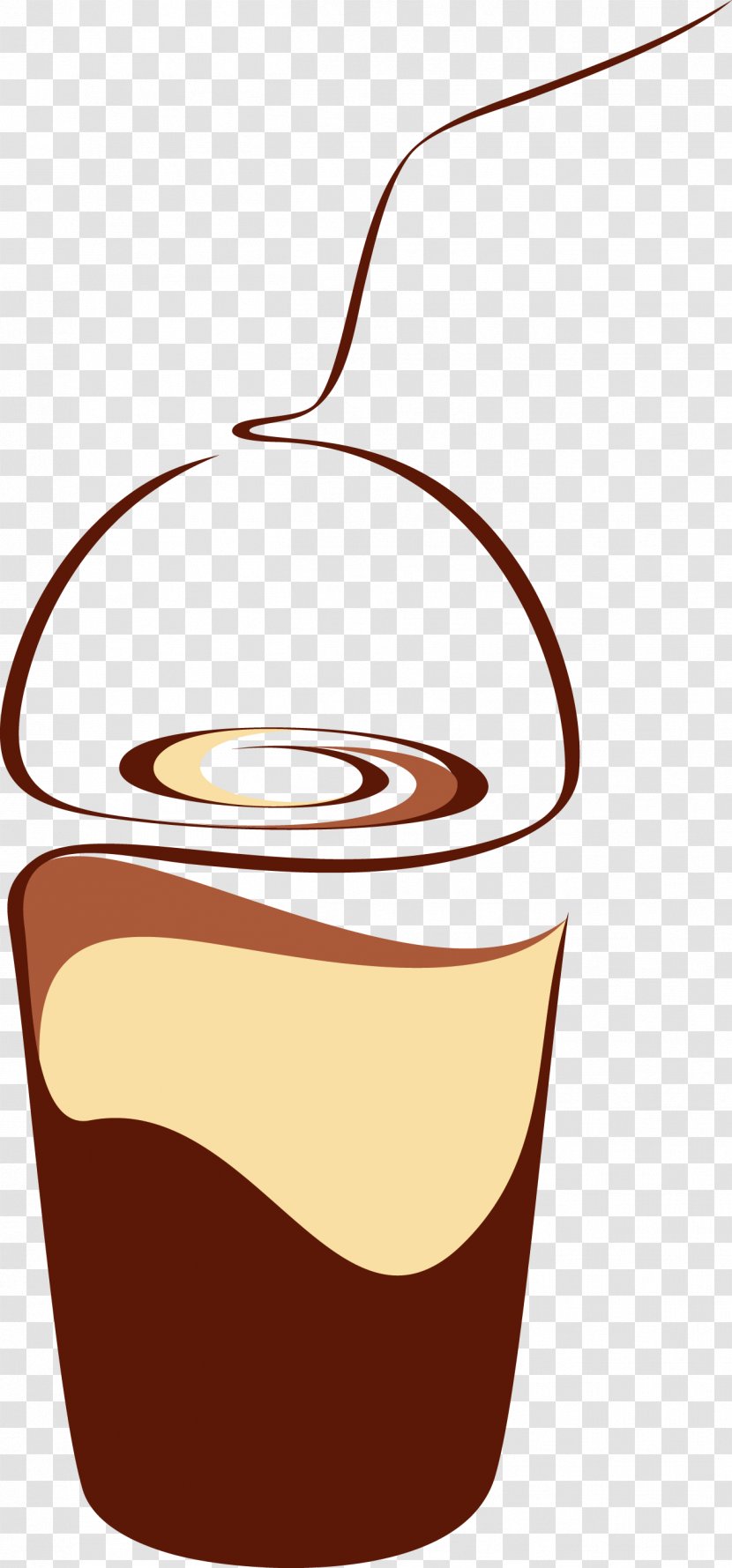 Coffee Cup Tea Iced Cafe - Hand Drawn Vector Transparent PNG