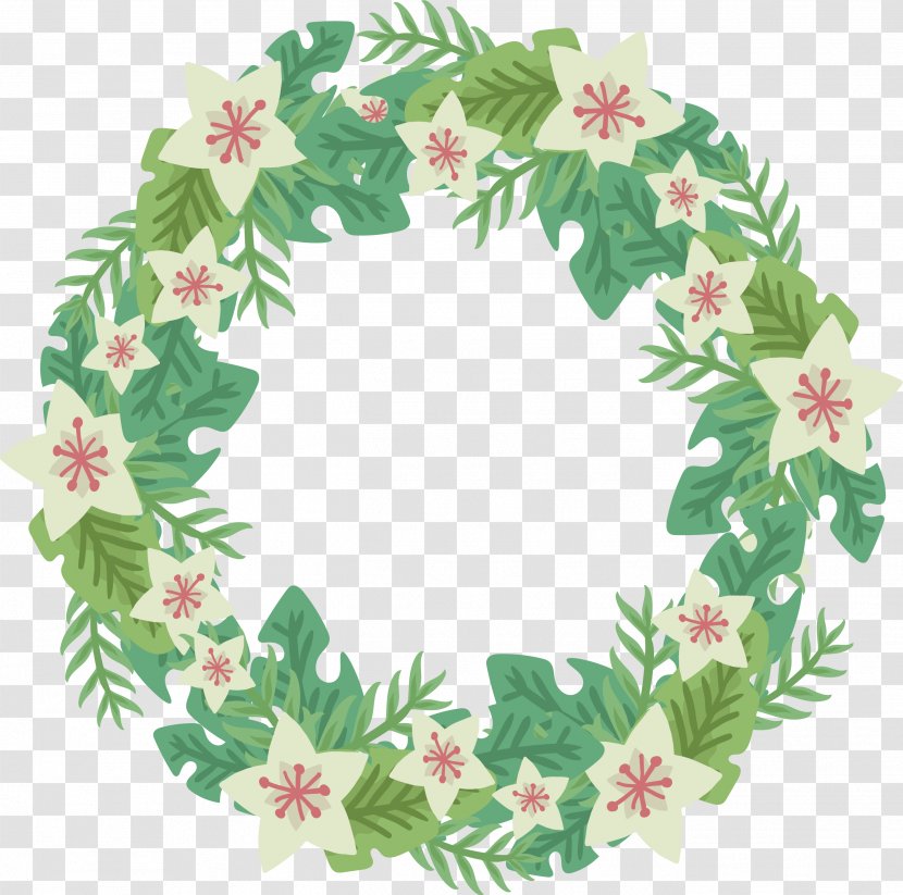 Flower Wreath - Leaf - Small Fresh White Transparent PNG