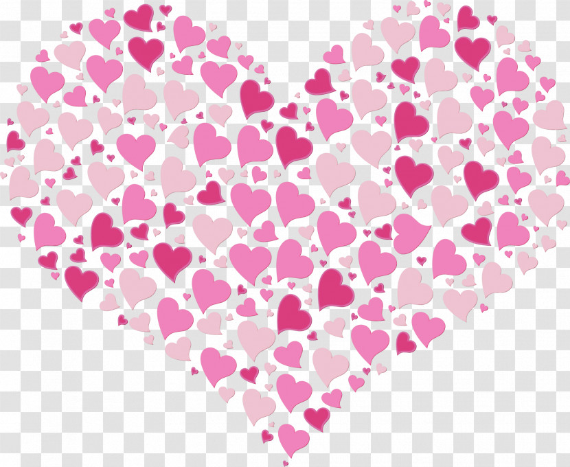 Pink Heart Pattern Heart Magenta Transparent PNG