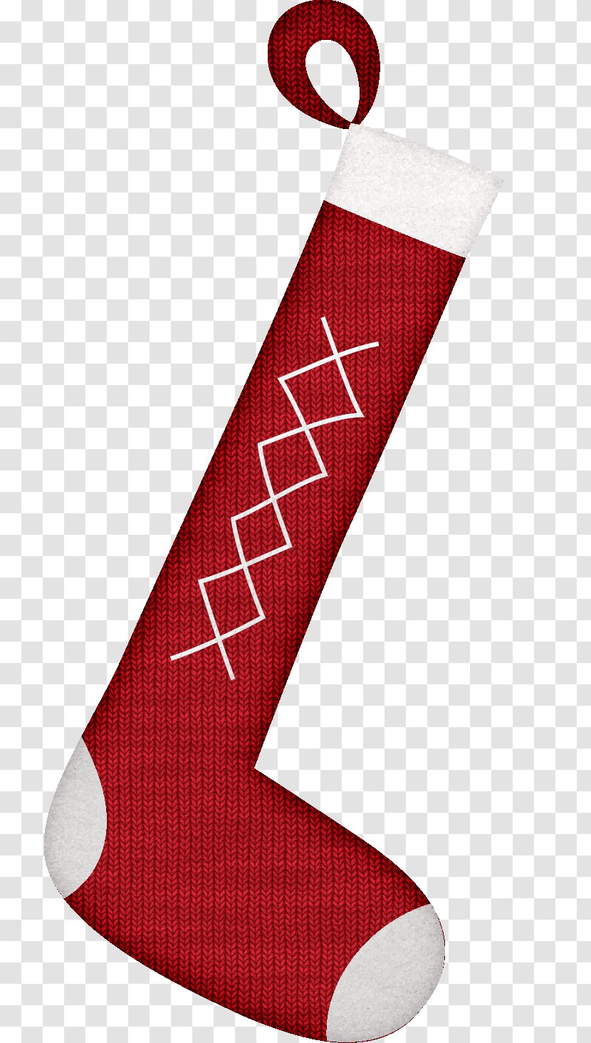 Christmas Stocking Sock - Valentines Day - Red Socks Transparent PNG