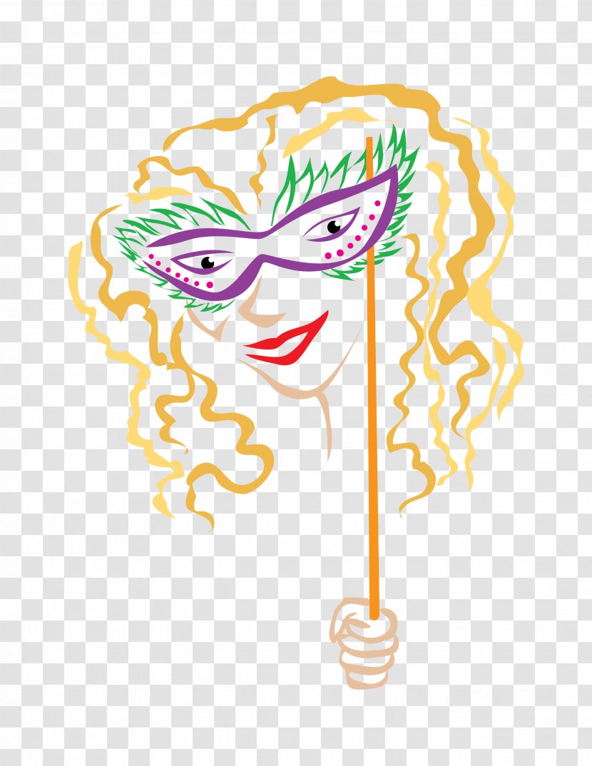 Headgear Character Line Clip Art - Mardi Gras In New Orleans Transparent PNG