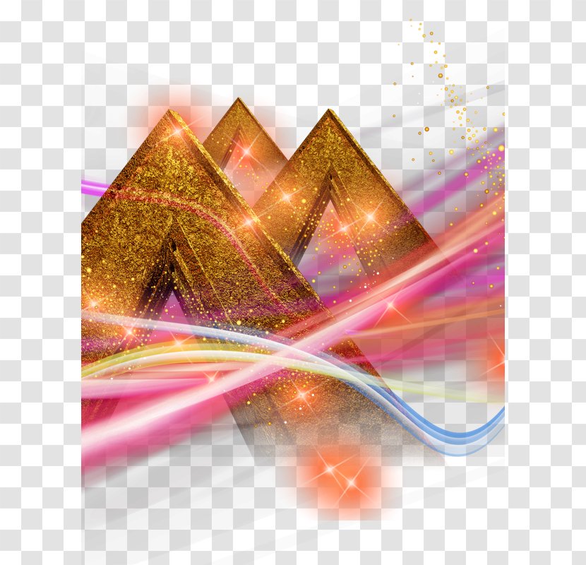 Triangle Graphic Design Download Wallpaper - Golden Transparent PNG