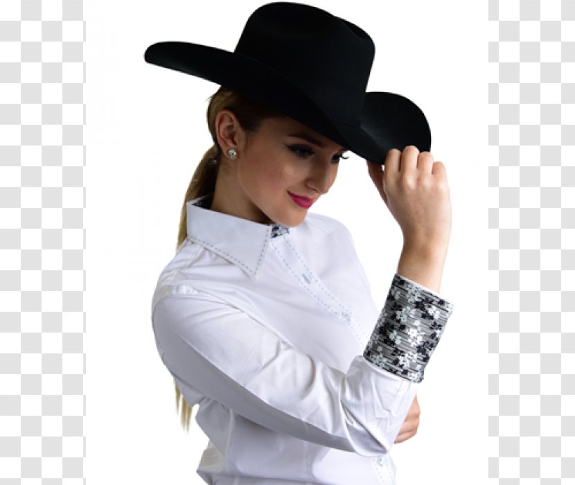 Cowboy Hat Beadwork Stitch Shirt Lace - Fedora Transparent PNG
