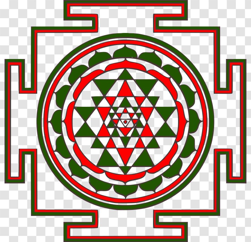 Sri Yantra Mandala Sacred Geometry - Free Restaurant Clipart Transparent PNG