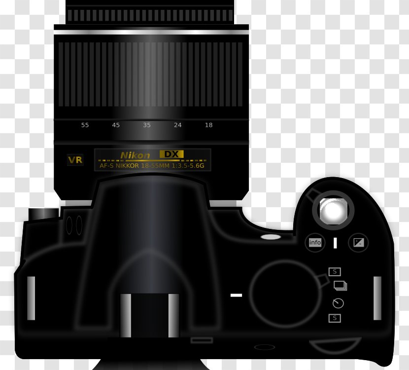 Nikon D3100 D90 Digital SLR Clip Art - Slr - Camera Transparent PNG