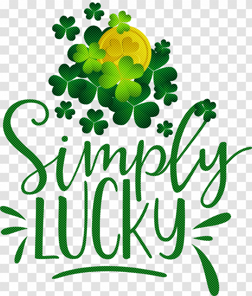 Shamrock Simply Lucky Saint Patricks Day Transparent PNG