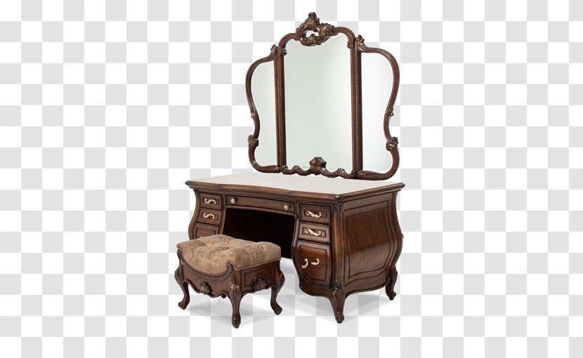 Table Vanity Desk Glass Mirror - Chest Of Drawers Transparent PNG