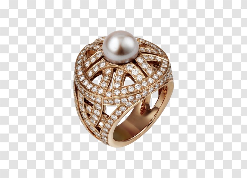 Ring Jewellery Pearl Cartier Gold - Silver Transparent PNG