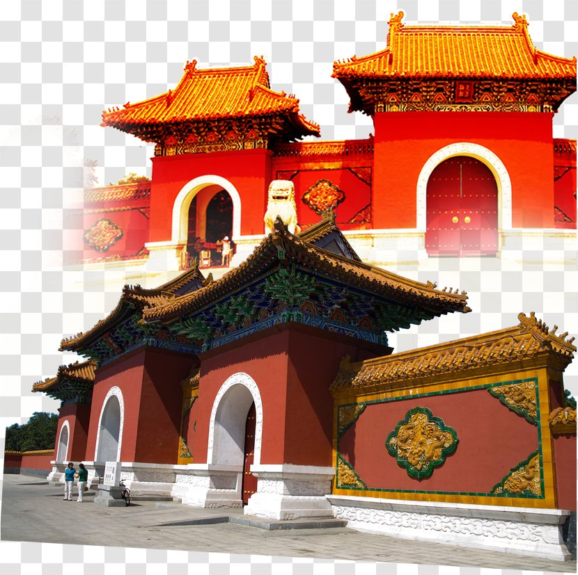 Great Wall Of China Tiananmen Forbidden City Silhouette - Temple - ​​building Transparent PNG