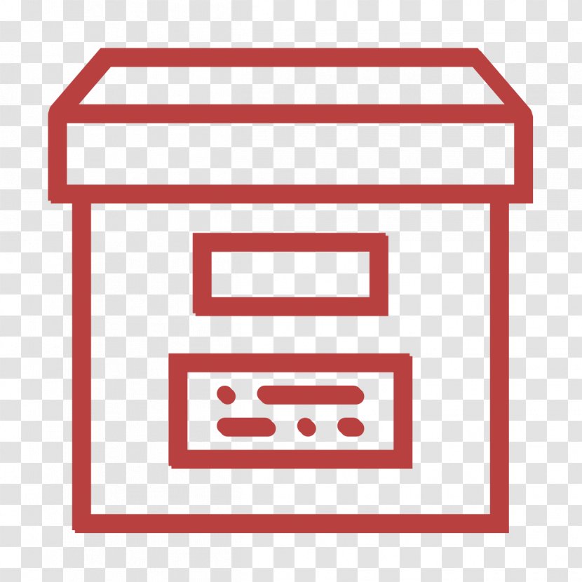 Archive Icon Box Essential Set - Sign Rectangle Transparent PNG