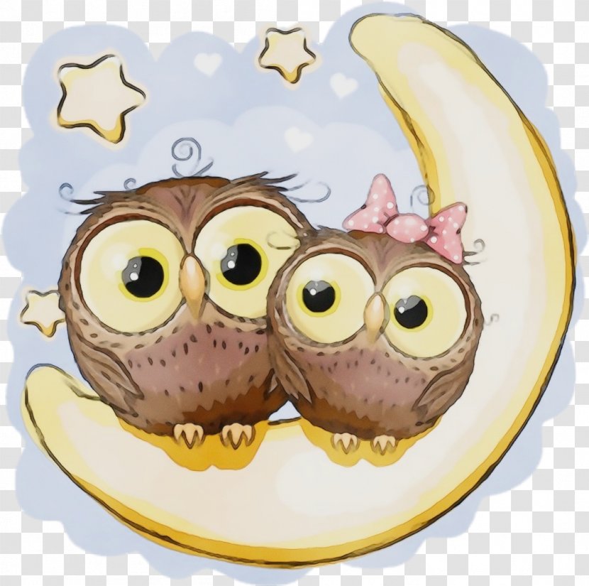 Owl Cartoon Bird Of Prey Yellow - Snout Transparent PNG