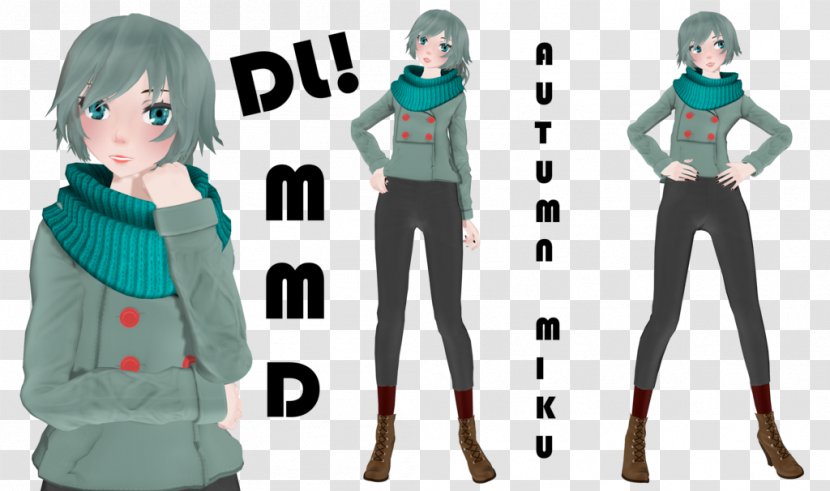 MikuMikuDance Hatsune Miku Model Autumn Clothing - Frame - Metal Feel Transparent PNG