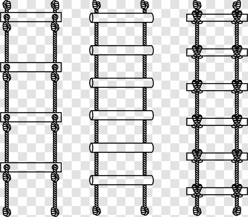 Ladder Rope Stairs - Structure - Straight Aluminium Transparent PNG