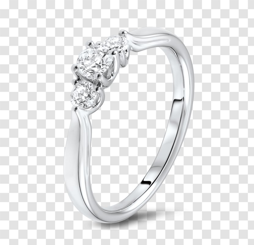 Wedding Ring Silver Body Jewellery - Diamond Transparent PNG