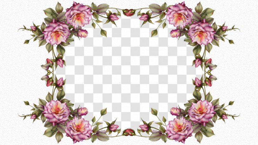 Borders And Frames Picture Flower Clip Art - Rose - Frame Transparent PNG