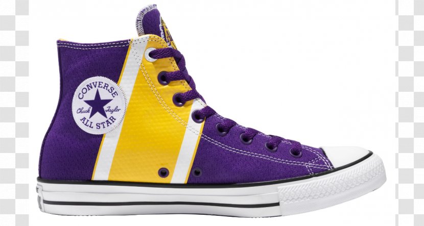 Los Angeles Lakers Chuck Taylor All-Stars Converse Sneakers High-top - Boot - Nike Transparent PNG