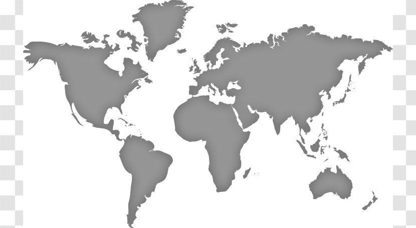World Map Globe Vector Graphics - Black And White Transparent PNG