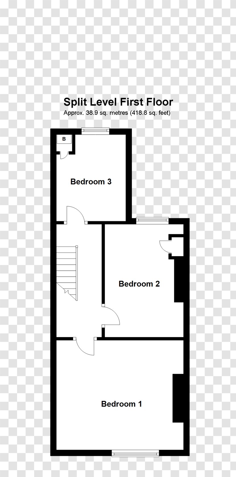 Storey Terraced House Bedroom Split-level Home - Text Transparent PNG
