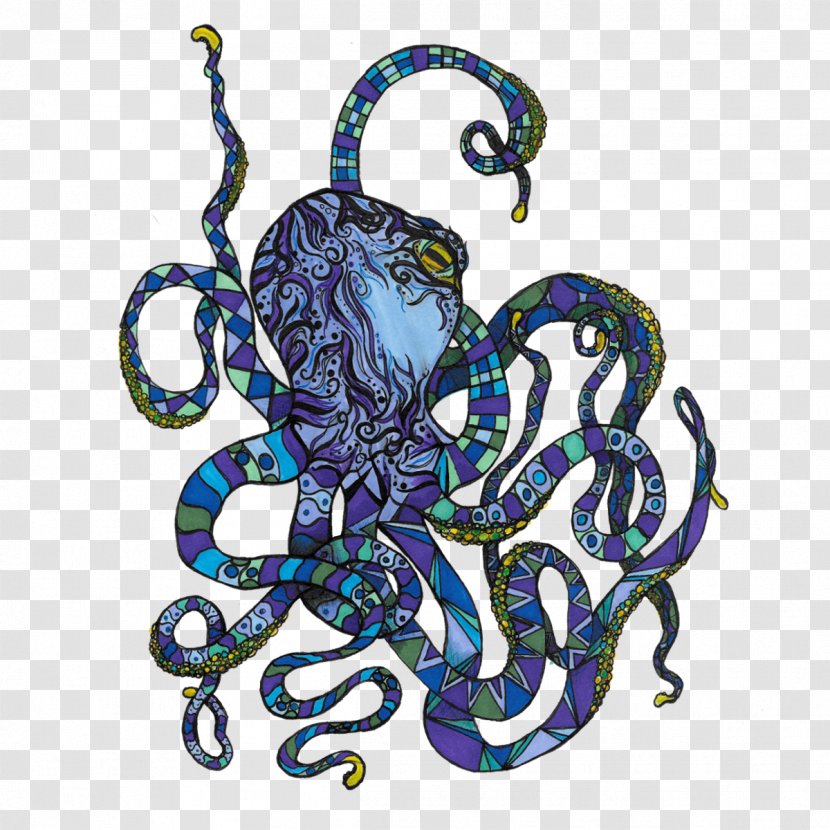 Octopus Cartoon - Legendary Creature - Invertebrate Holiday Ornament Transparent PNG