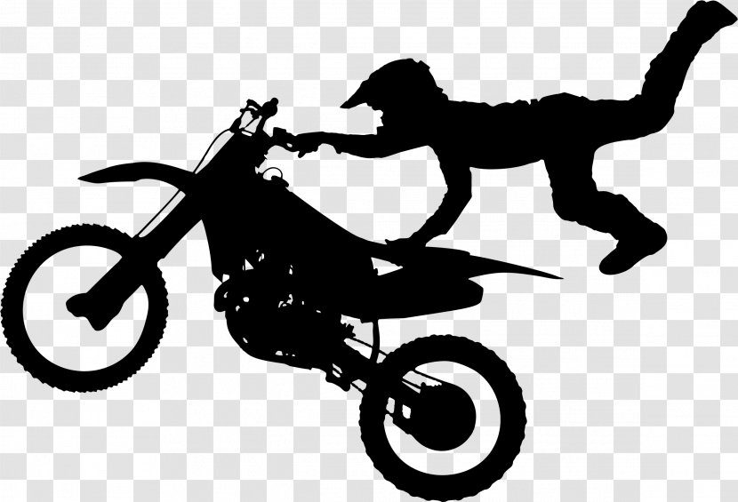Motorcycle Bicycle Motocross Clip Art - Silhouette Transparent PNG