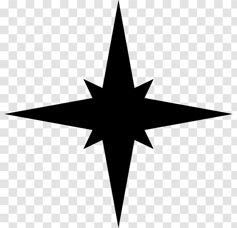 Compass Rose Simple English Wikipedia Clip Art - Symmetry - Pattern Transparent PNG