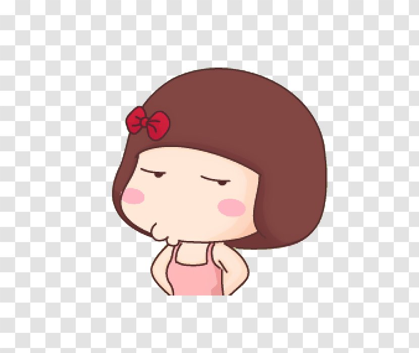 Cartoon Q-version Avatar Moe - Tree - Mr Cool Pout Transparent PNG