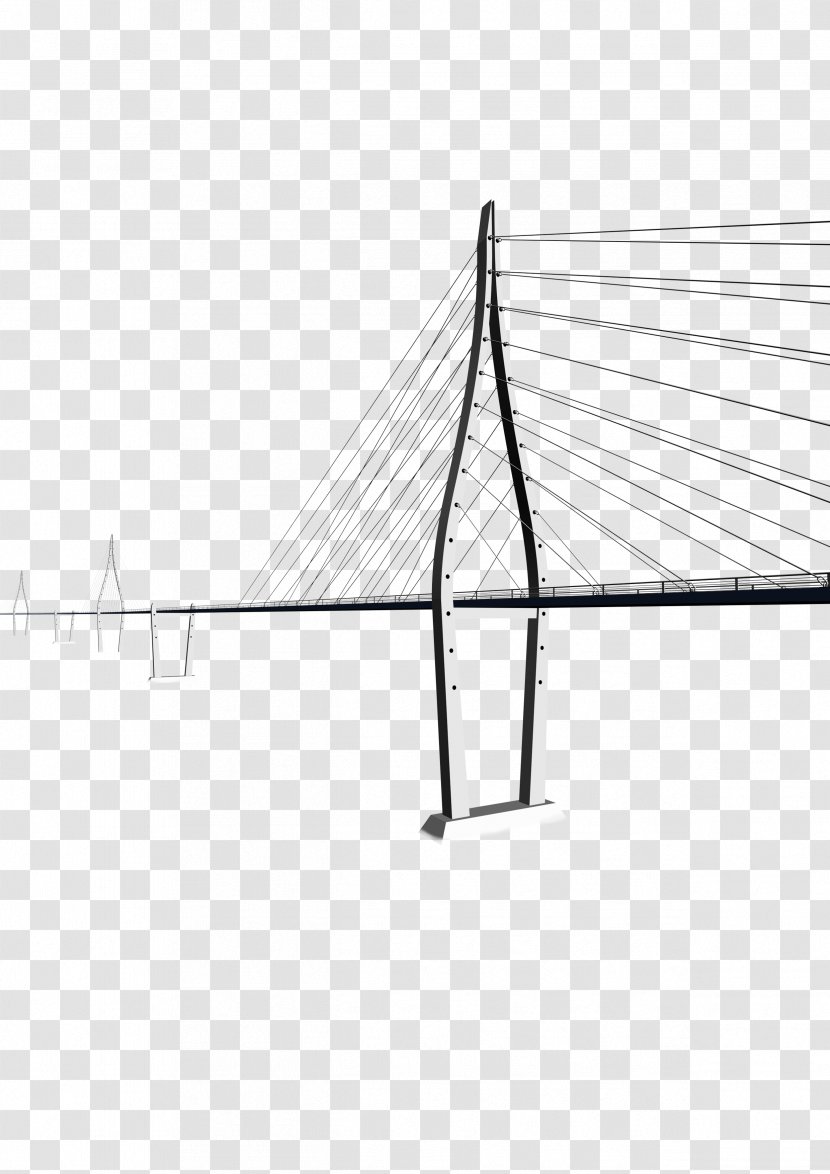 Line Angle Point Black And White Area - Bridge Transparent PNG
