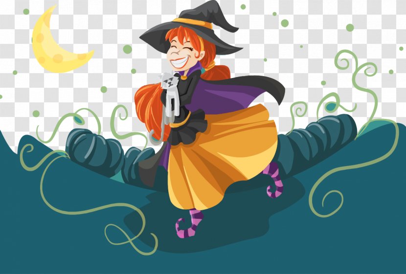 Witchcraft Halloween Clip Art - Ghost - Vector Witch Transparent PNG