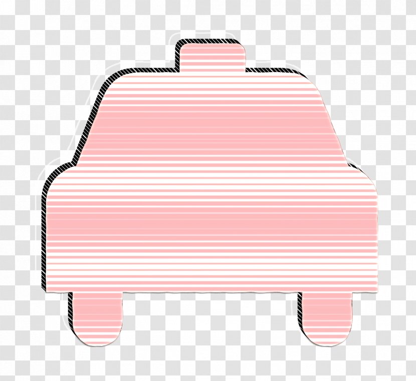 Car Icon Taxi - Pink Transparent PNG