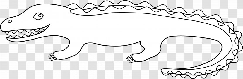 Alligator Crocodile Reptile Clip Art - Line Transparent PNG