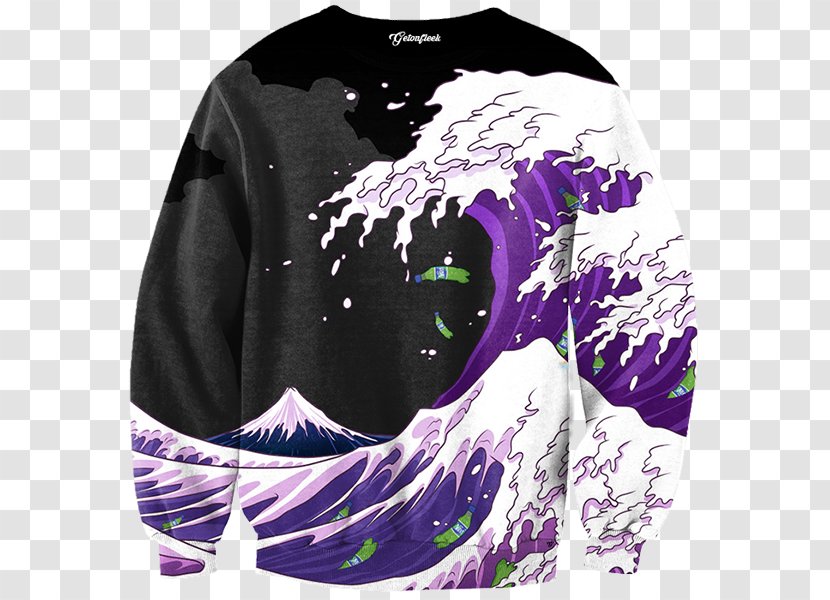 Hoodie T-shirt Tracksuit Sweater Hip Hop Fashion - Sleeve - Watercolor Purple Transparent PNG
