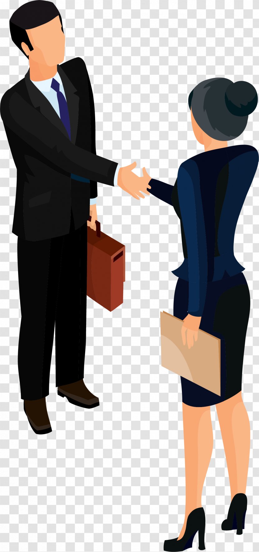 Businessperson Chess 2017 Illustration - Joint - Cartoon Business People Shake Hands Transparent PNG