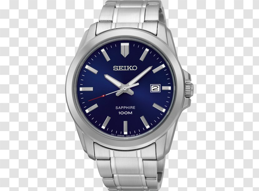 Men's Seiko Stainless Steel Watch Quartz Clock Neo Classic SGEH41 - Electric Blue - 5 Transparent PNG