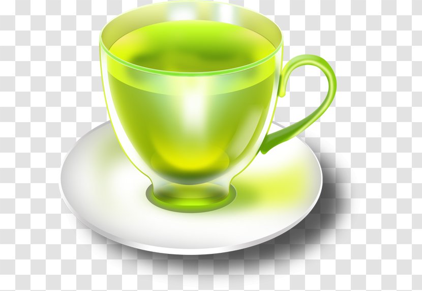 Green Tea Coffee Teacup - Peppermint Transparent PNG
