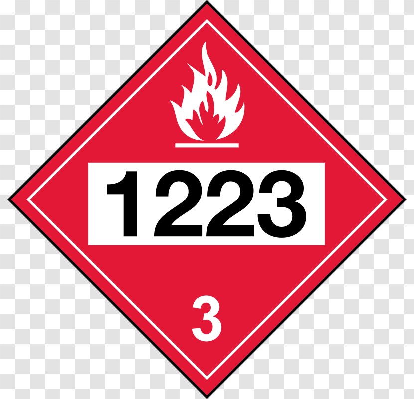 United States Department Of Transportation Placard HAZMAT Class 3 Flammable Liquids Dangerous Goods - Symbol - Emergency Pictures Transparent PNG