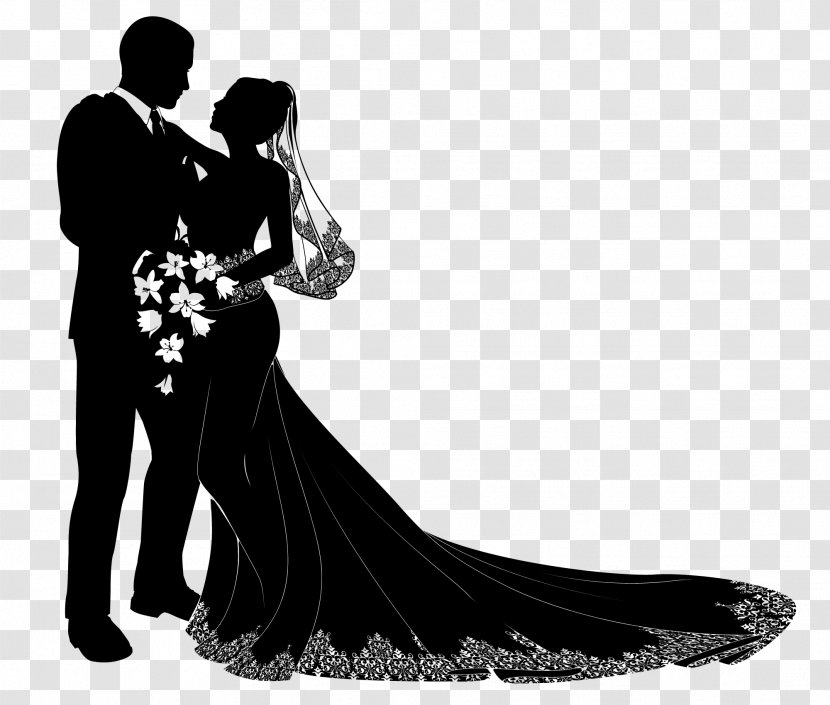 Wedding Invitation Bridegroom Silhouette - Couple Transparent PNG