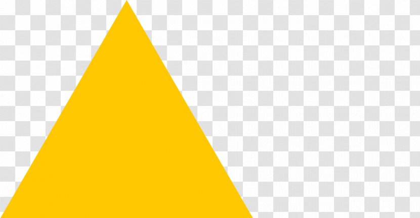 Yellow Equilateral Triangle - Cone Transparent PNG