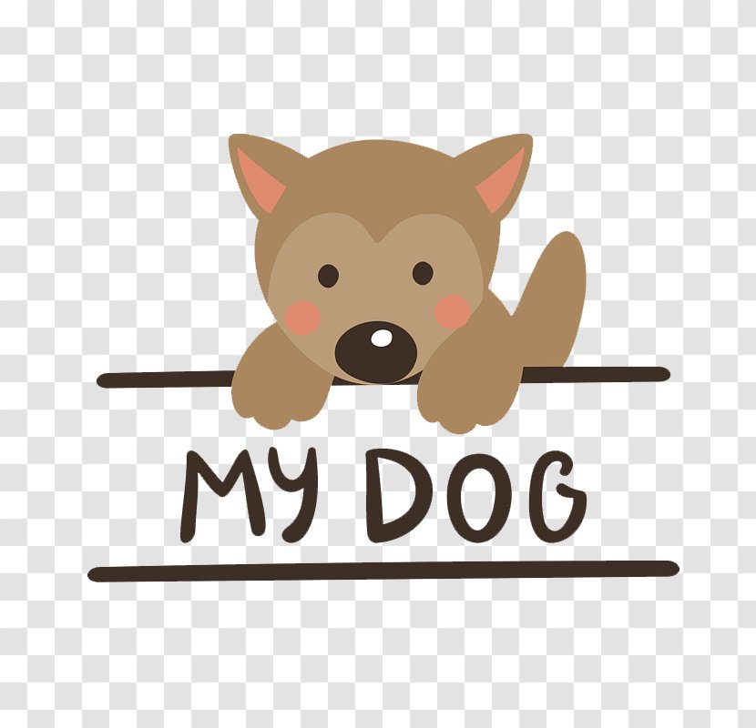 Whiskers Dog Cat Logo Illustration - Fiction - Cute Cartoon Puppy Transparent PNG